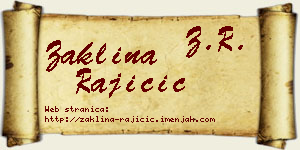 Žaklina Rajičić vizit kartica